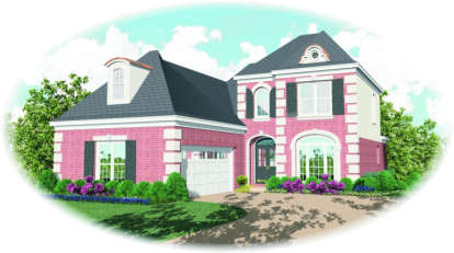 European House Plan #053-00432 Elevation Photo