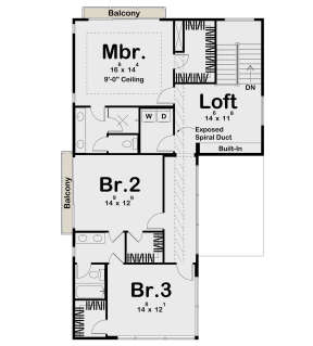 Second Floor for House Plan #963-00724