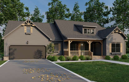 House Plan House Plan #28394 Angled Front Elevation