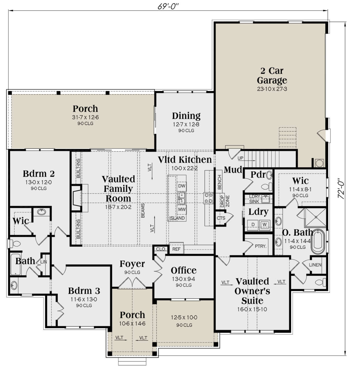 Main Floor  for House Plan #009-00323