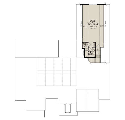 Second Floor Above Optional 3 Car Garage for House Plan #009-00323