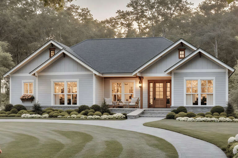 House Plan House Plan #28397 Angled Front Elevation