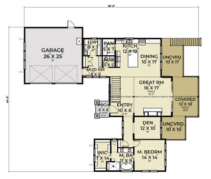 Main Floor  for House Plan #2464-00060
