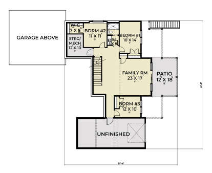 Basement for House Plan #2464-00060