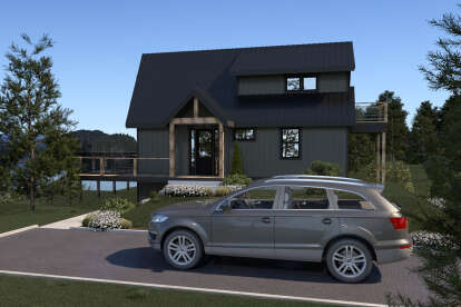 Lake Front House Plan #2464-00061 Elevation Photo