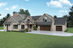 Craftsman House Plan #2464-00063 Elevation Photo