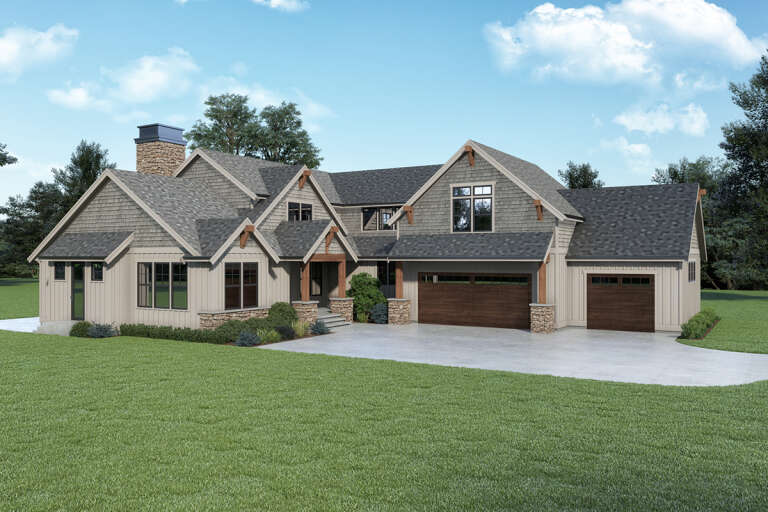 Craftsman House Plan #2464-00063 Elevation Photo