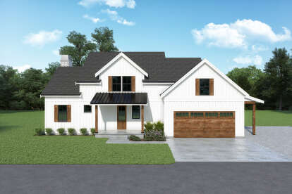 Modern Farmhouse House Plan #2464-00064 Elevation Photo