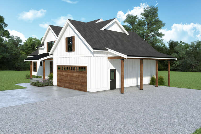 Modern Farmhouse House Plan #2464-00064 Elevation Photo