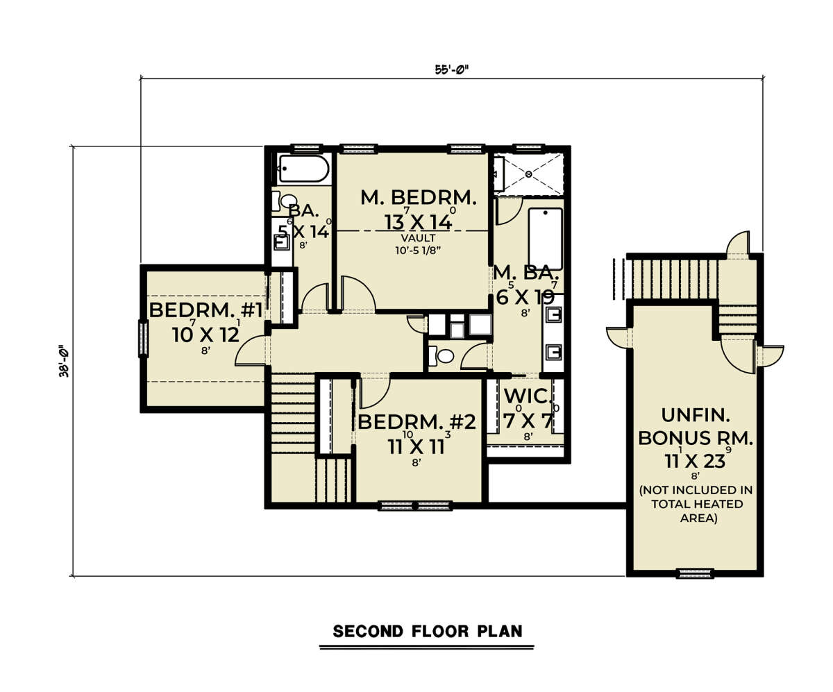 Second Floor for House Plan #2464-00064