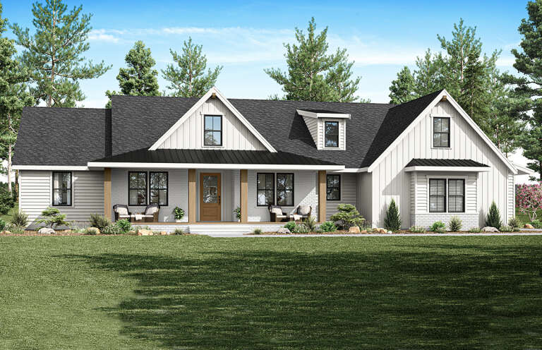 House Plan House Plan #28403 Angled Front Elevation