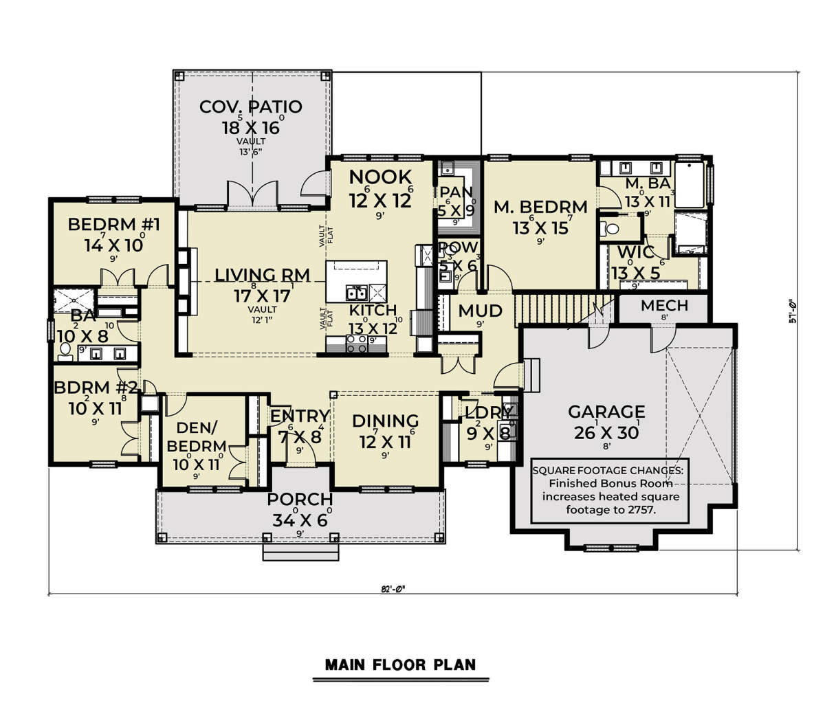 Main Floor  for House Plan #2464-00065