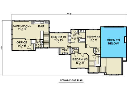 Second Floor for House Plan #2464-00066
