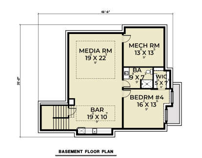 Basement for House Plan #2464-00066