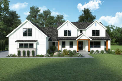 Modern Farmhouse House Plan #2464-00068 Elevation Photo