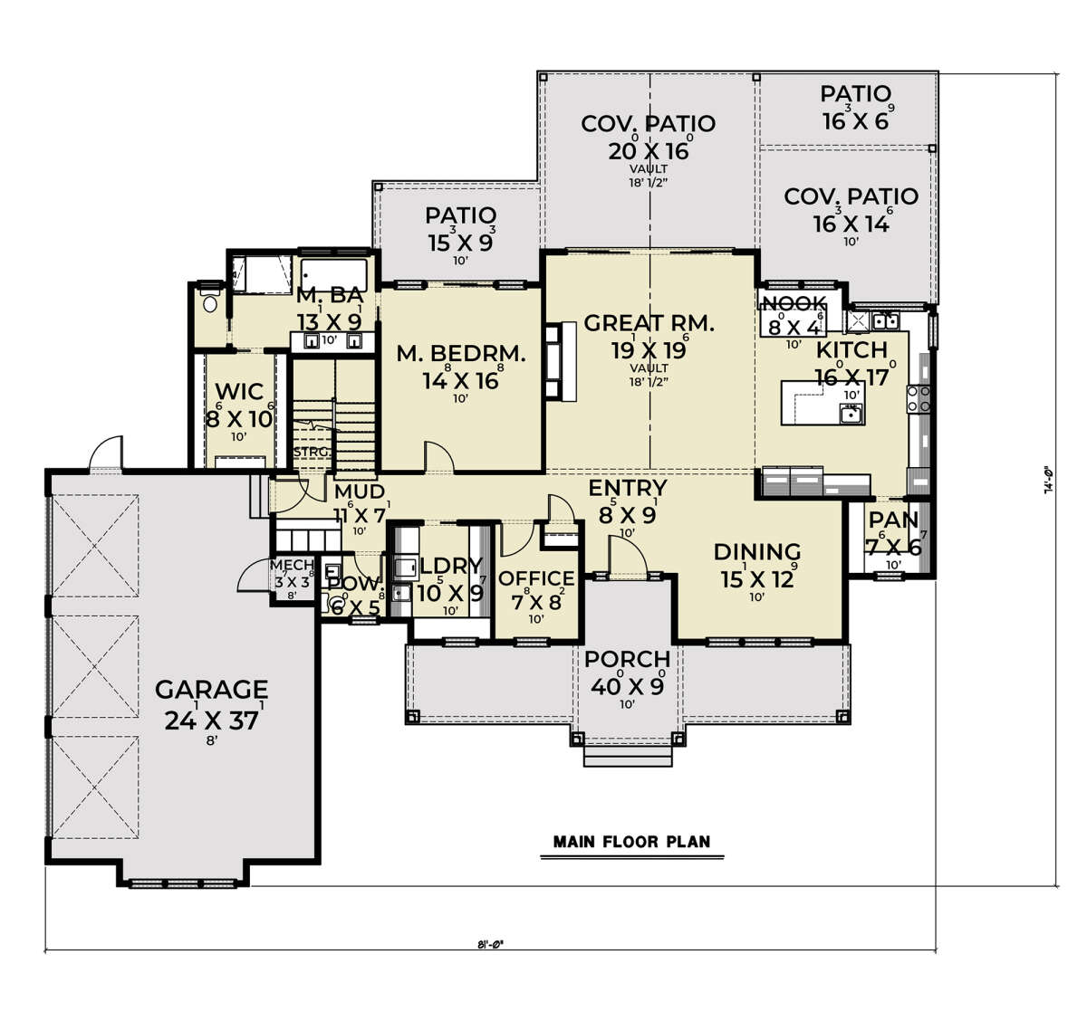 Main Floor  for House Plan #2464-00068