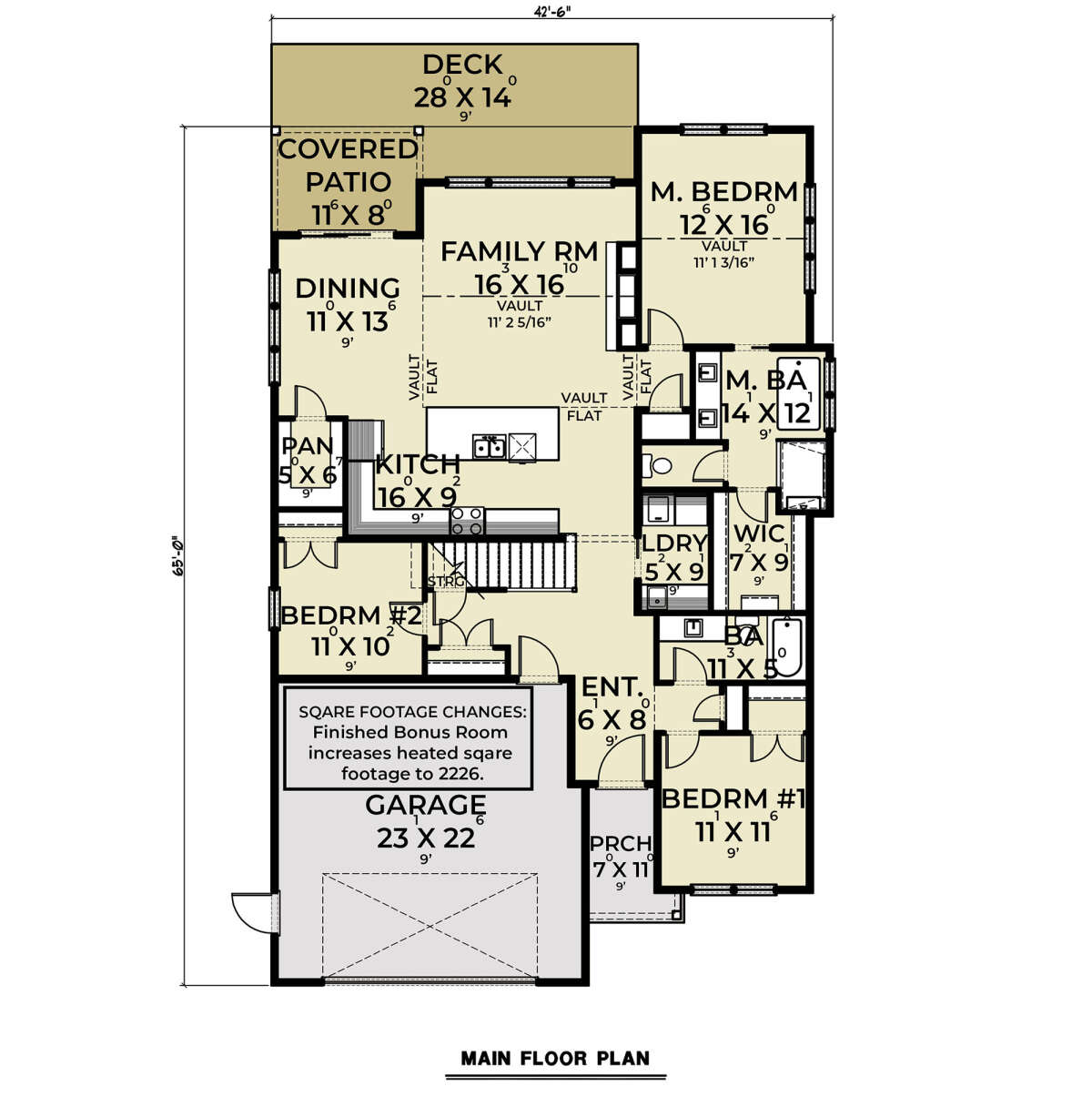 Main Floor  for House Plan #2464-00071
