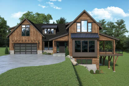 Mountain House Plan #2464-00075 Elevation Photo