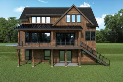 Mountain House Plan #2464-00075 Elevation Photo