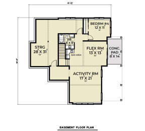 Basement for House Plan #2464-00075