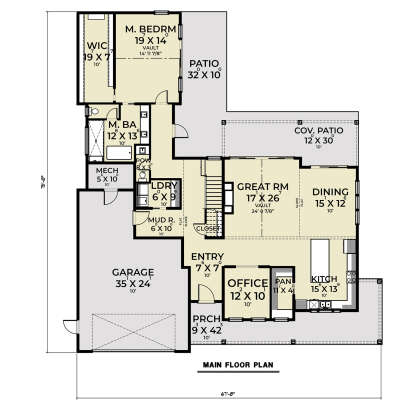 Main Floor  for House Plan #2464-00076