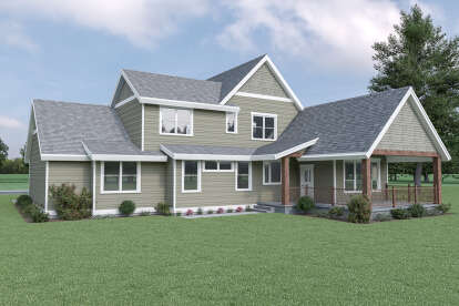 Craftsman House Plan #2464-00077 Elevation Photo