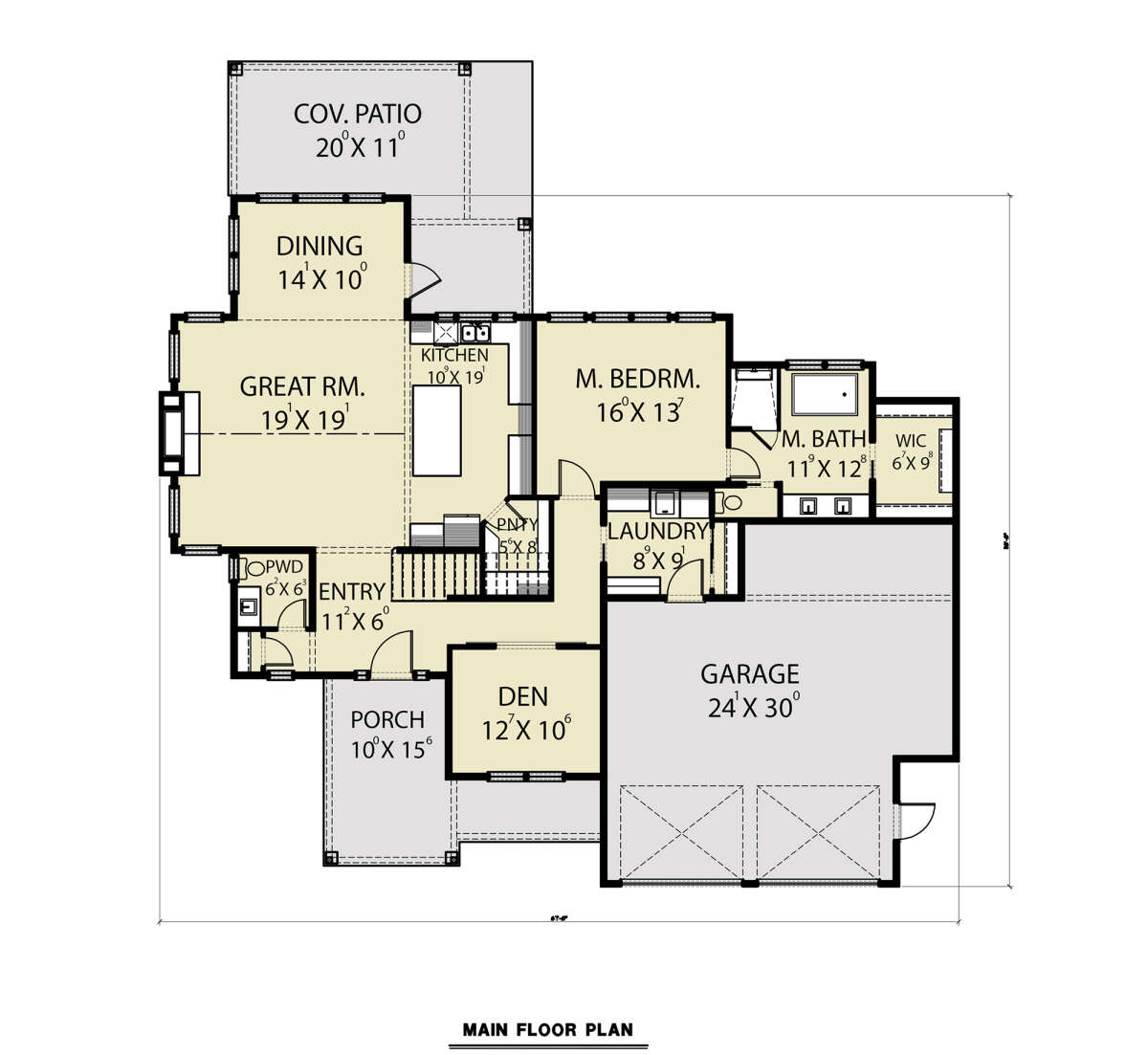 Main Floor  for House Plan #2464-00077