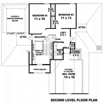 Floorplan 2 for House Plan #053-00435