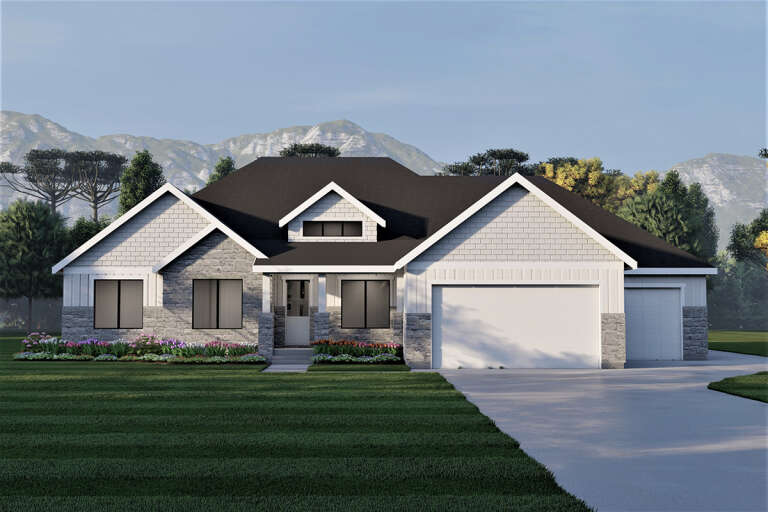 Craftsman House Plan #6422-00045 Elevation Photo