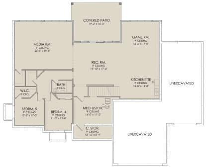 Walkout Basement for House Plan #6422-00045