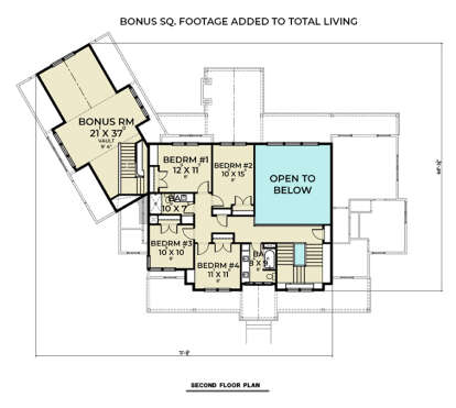 Second Floor for House Plan #2464-00078