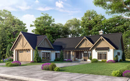 House Plan House Plan #28423 Angled Front Elevation