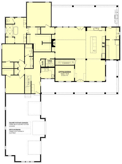 Main Floor w/ Basement Stair Location for House Plan #041-00321