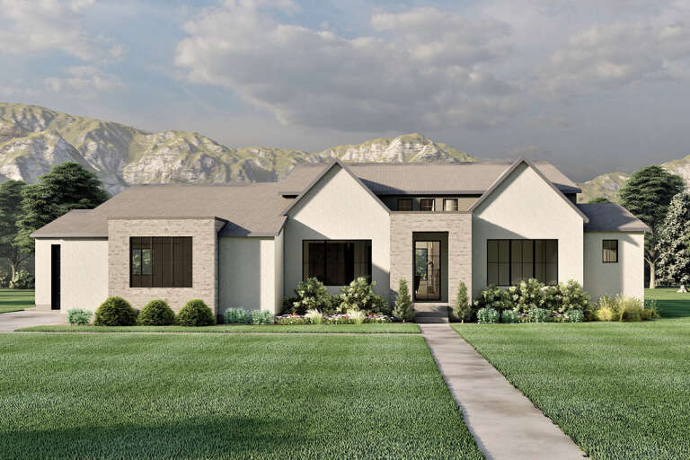 Modern House Plan #6422-00047 Elevation Photo