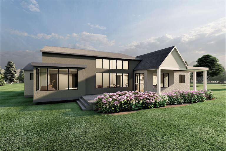Modern House Plan #6422-00047 Elevation Photo