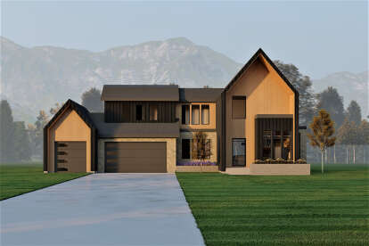 Modern House Plan #6422-00051 Elevation Photo
