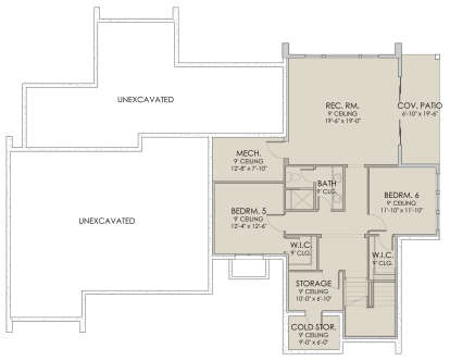 Walkout Basement for House Plan #6422-00051