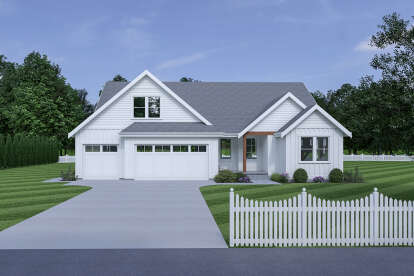 Modern Farmhouse House Plan #2464-00079 Elevation Photo