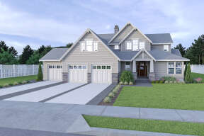 Craftsman House Plan #2464-00080 Elevation Photo