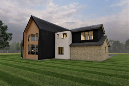 Modern House Plan #6422-00052 Elevation Photo