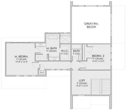 Second Floor for House Plan #6422-00052