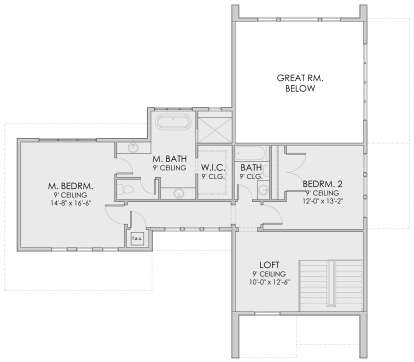 Second Floor for House Plan #6422-00052