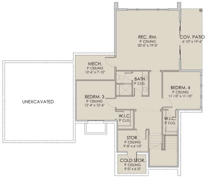 Walkout Basement for House Plan #6422-00052