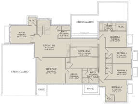 In Ground Basement for House Plan #6422-00053