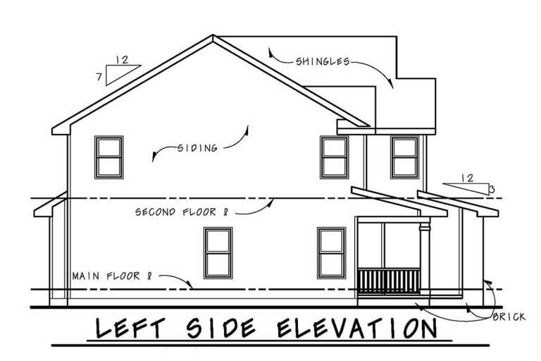 Craftsman House Plan #402-01774 Elevation Photo