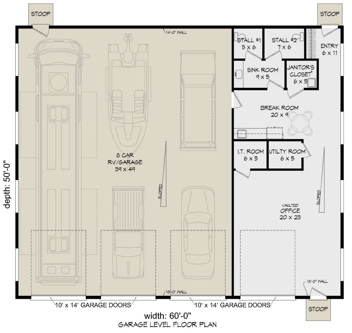 Garage Floor for House Plan #940-00706