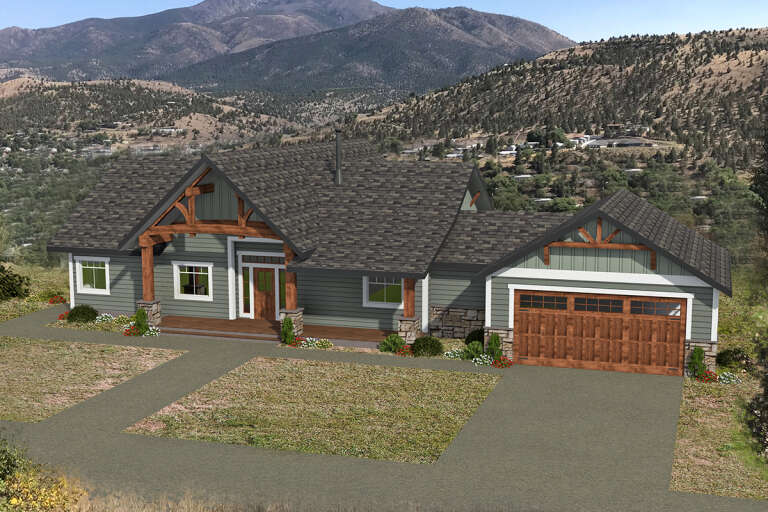 Craftsman House Plan #039-00707 Elevation Photo