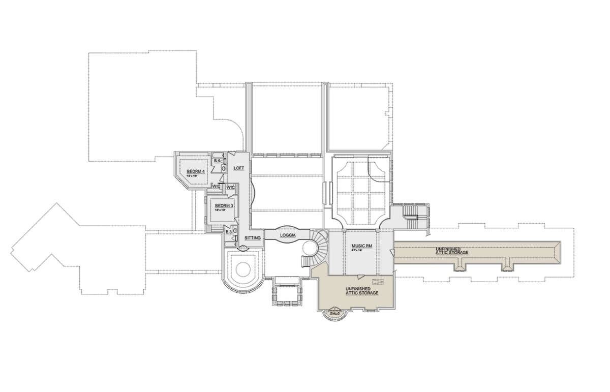French Country Plan: 9,792 Square Feet, 4 Bedrooms, 5.5