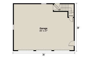 Garage Floor for House Plan #035-01042