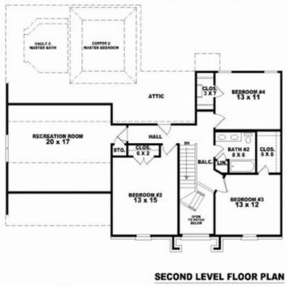 Floorplan 2 for House Plan #053-00438